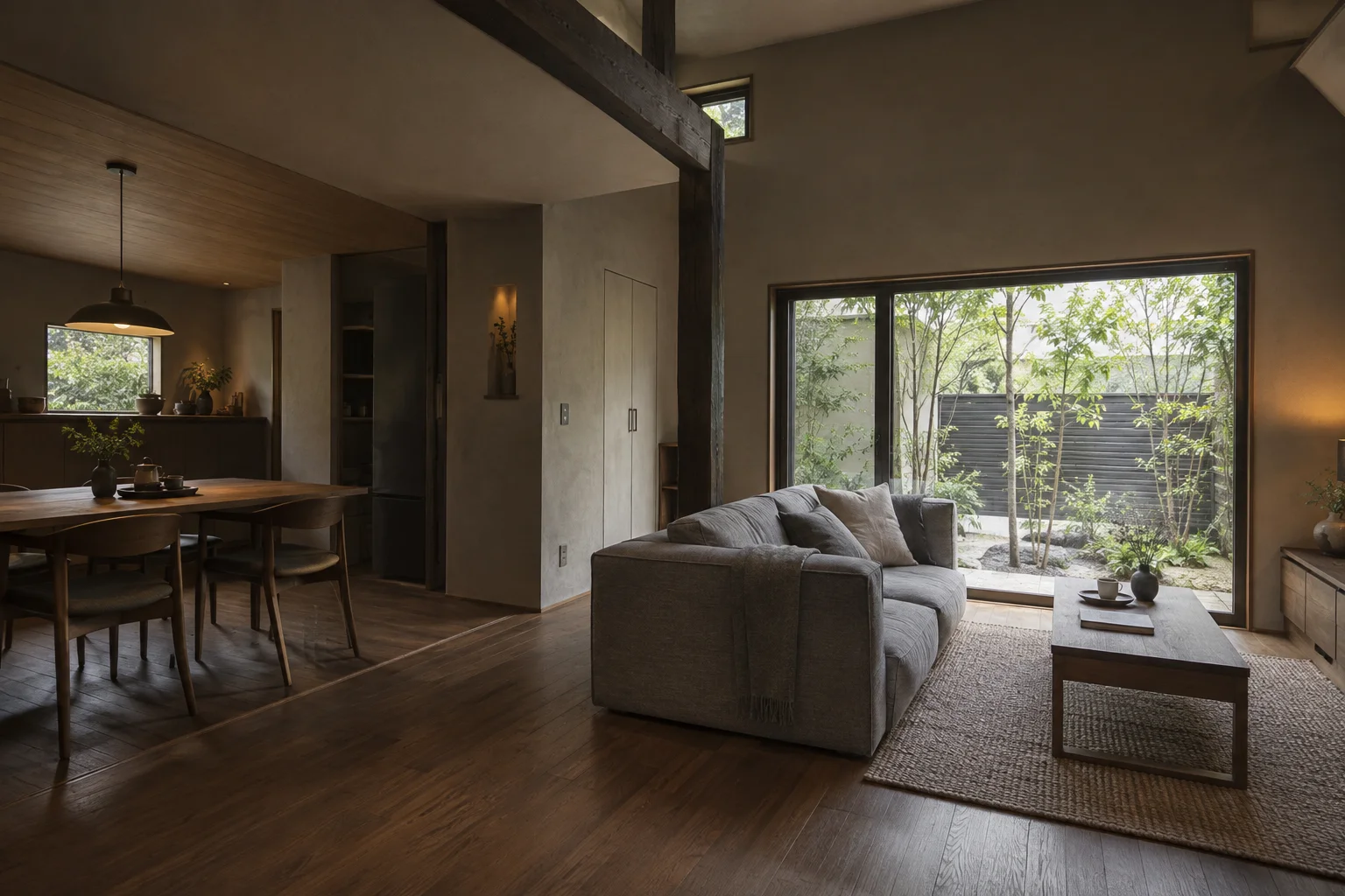 リフォームした住宅のリビングダイニング